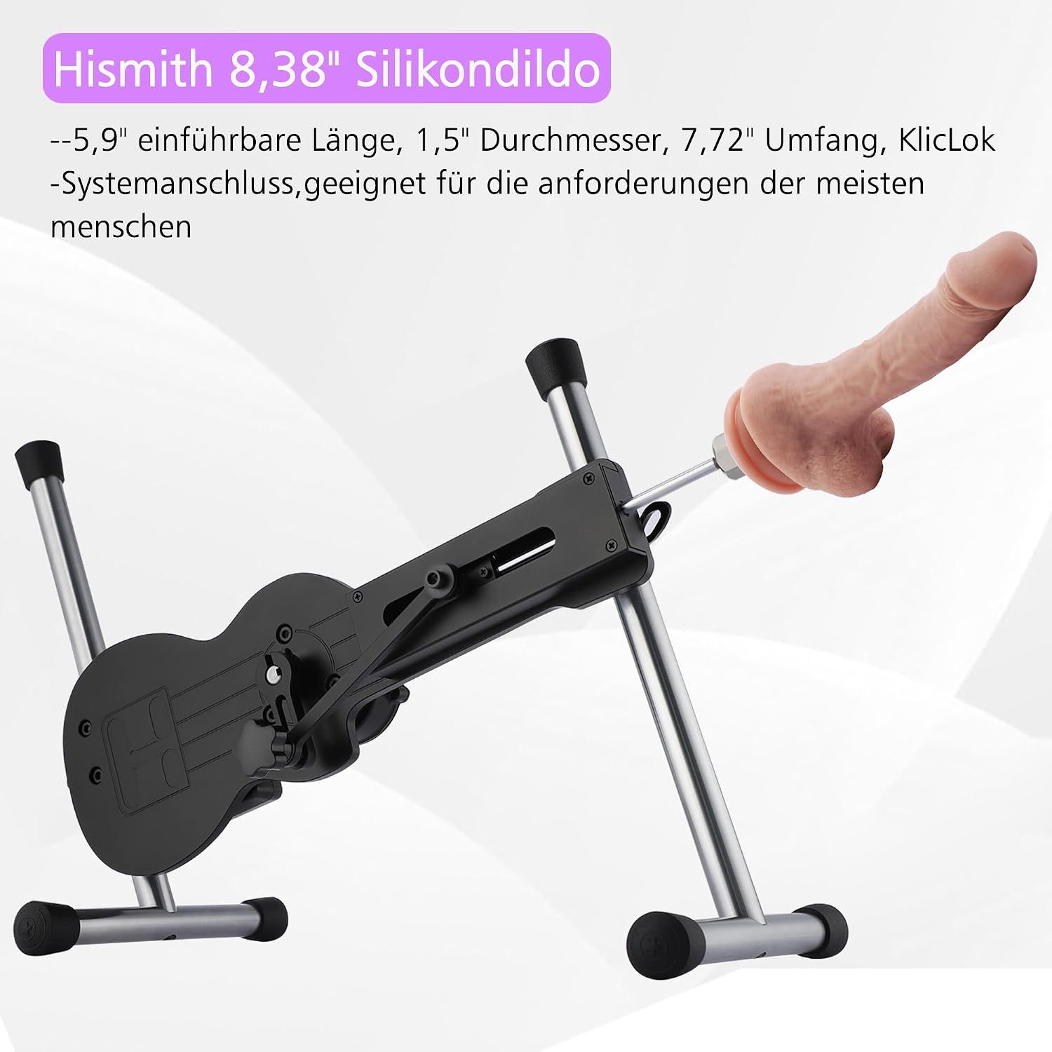 HISMITH Mini Sexmaschine mit App-Steuerung, Schwarz