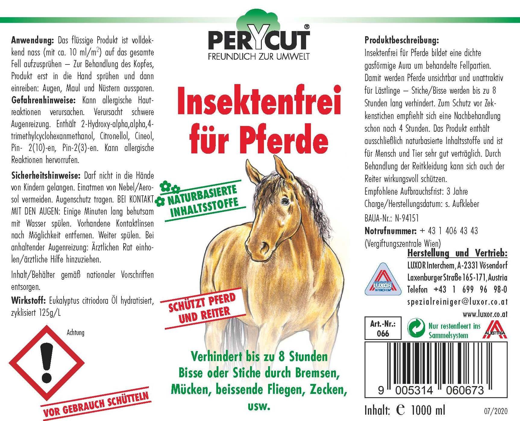PERYCUT Insektenfrei für Reiter & Pferd – zuverlässiger Schutz vor lästigen Insekten