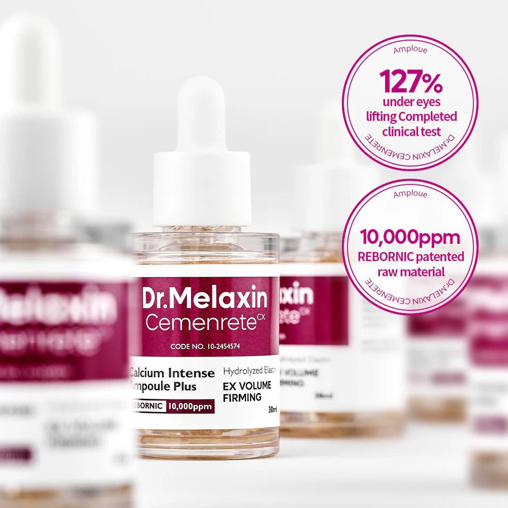 Dr. Melaxin Cemenrete Ampulle mit Pipette. Enthält 10.000 ppm REBORNIC patentiertes Rohmaterial.