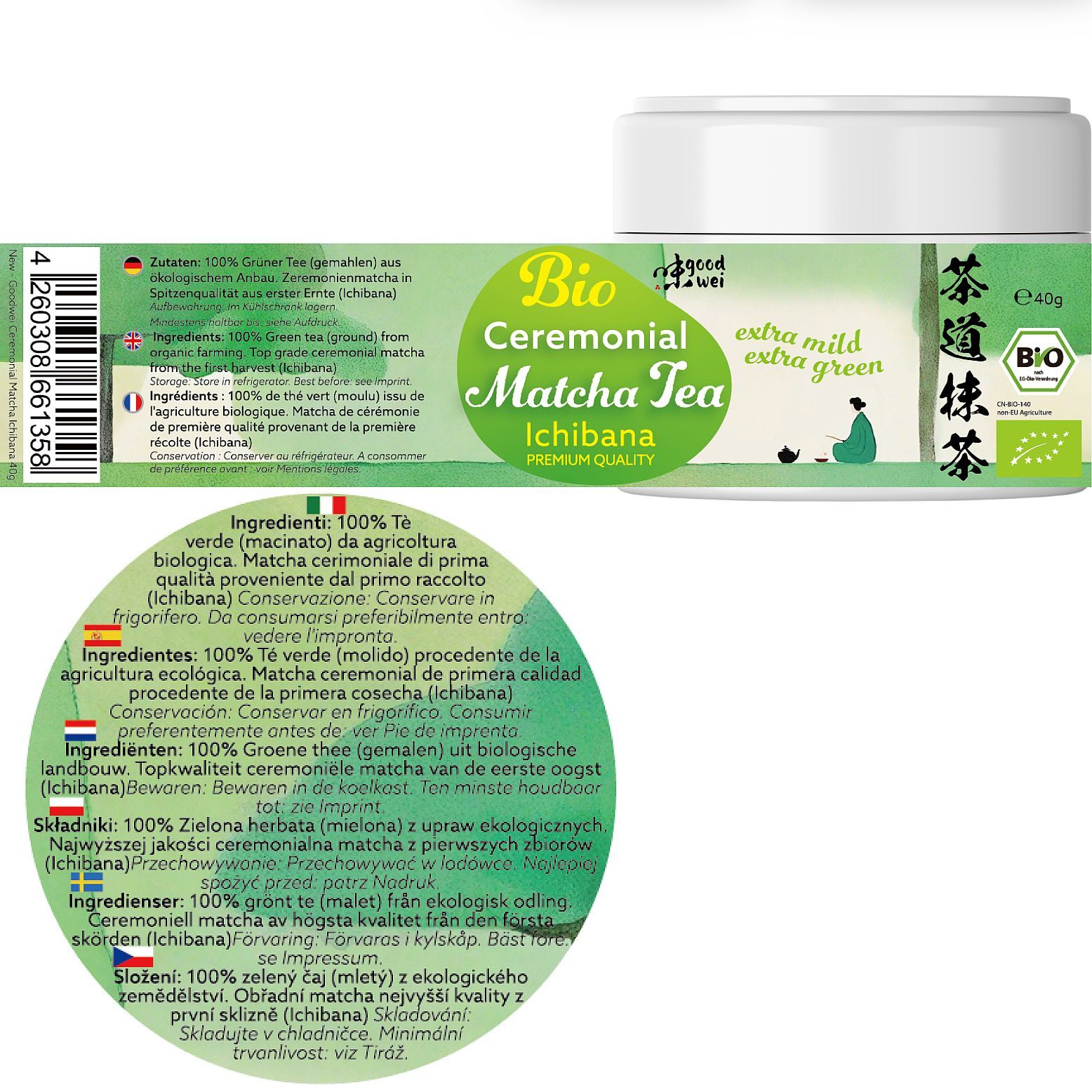 Goodwei Bio Ceremonial Matcha Tea Ichibana