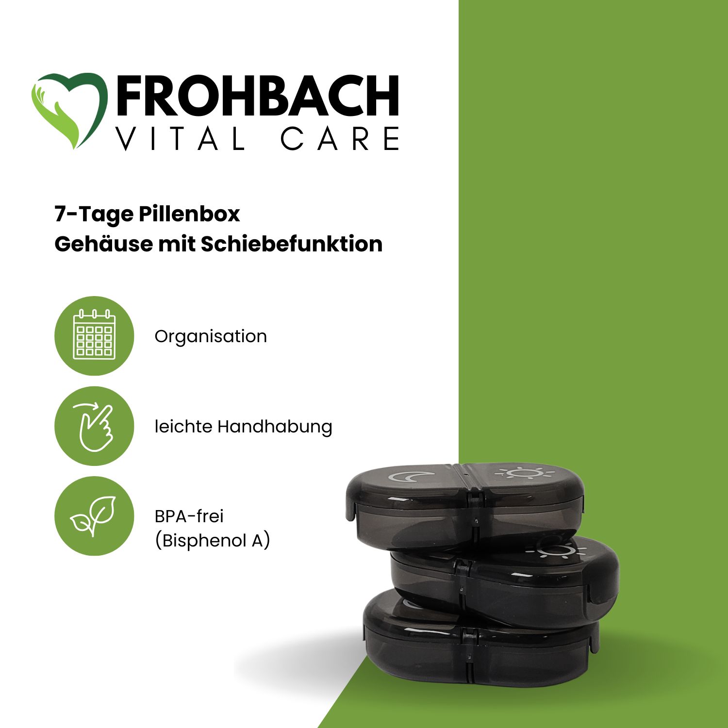 Frohbach 7-Tage-Tablettenbox 2-Fächer