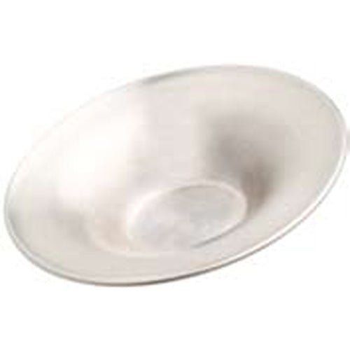 Silberfarbener Brustwarzenschutz. Runde Form mit leicht erhabenem Mittelteil.