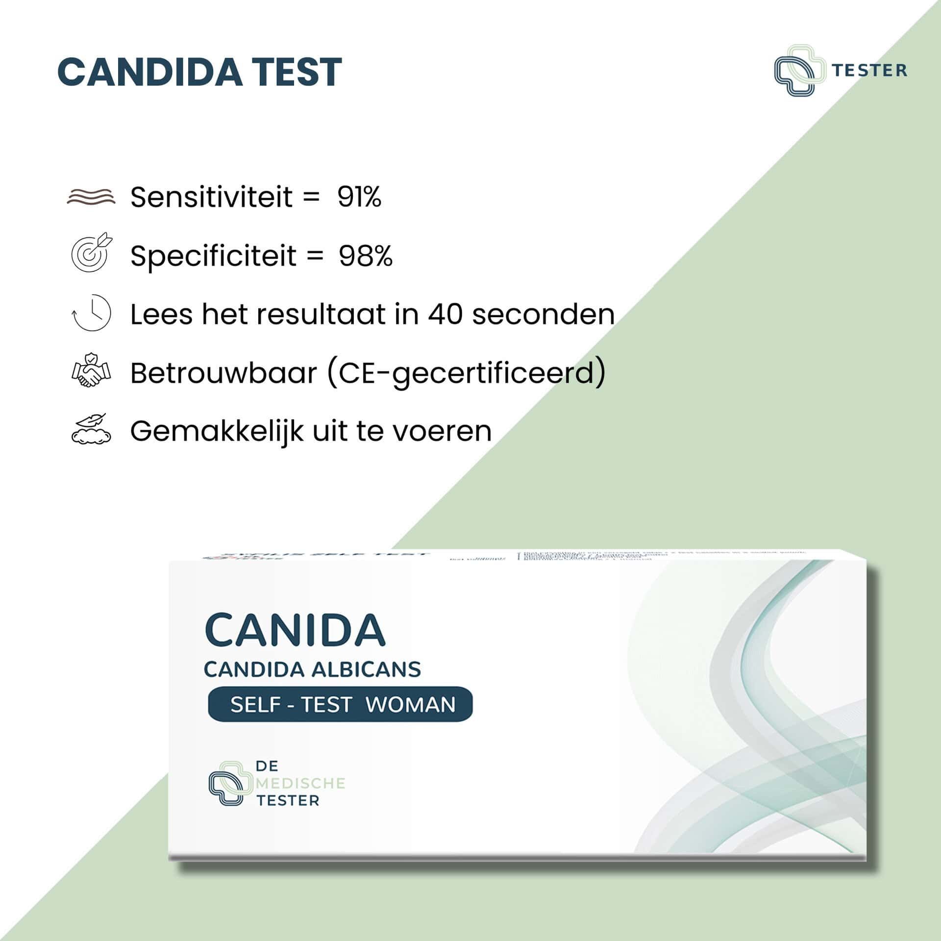 Candida Test - für Zuhause - Schnellergebnis - CE-zertifiziert - The Tester