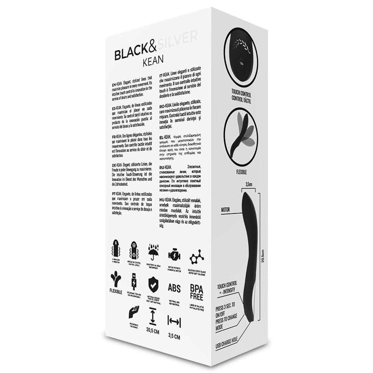 G-Punkt Vibrator "Kean" mit Touch Control | 10 Vibrationsmodi | Black&Silver