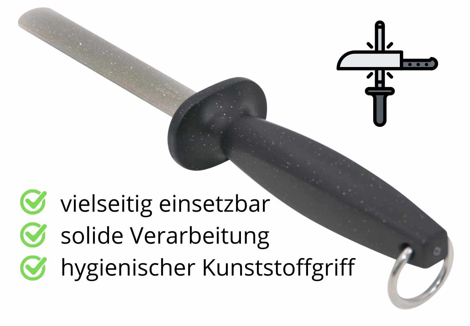 Dick Wetzstein Diamant Schärfstab Wetzstab schärft stumpfe Messer