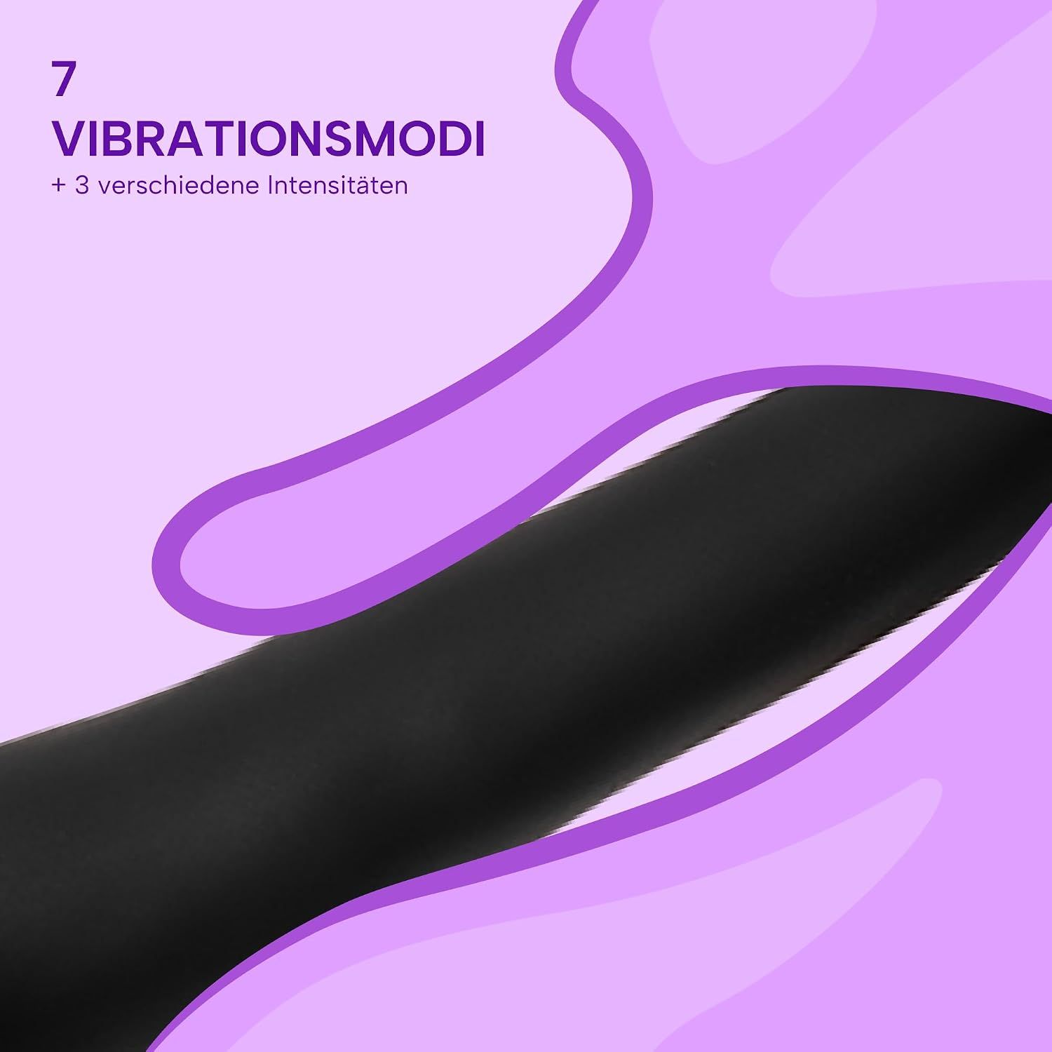 Schwarzer Vibrator, 15 cm lang, 4 cm Durchmesser. Inklusive Ladekabel, Anleitung und Fernbedienung.