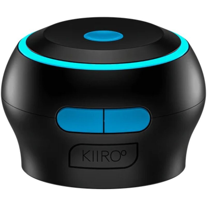 Schwarzer Kiiroo Control mit blauen Akzenten und Tasten.