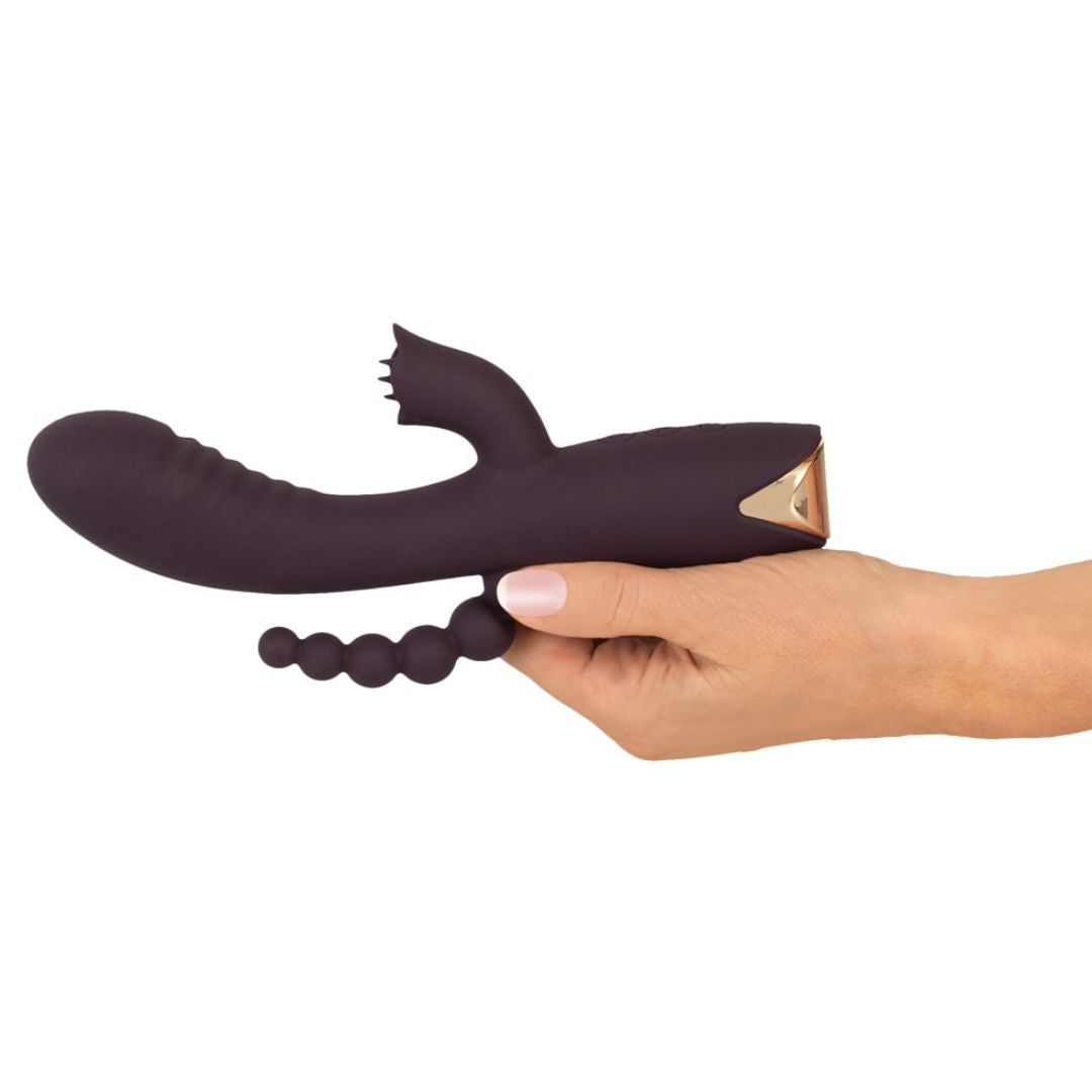 Rabbitvibrator „Triple Vibrator“ mit Analstimulator | 10 Vibrationsmodi | Javida