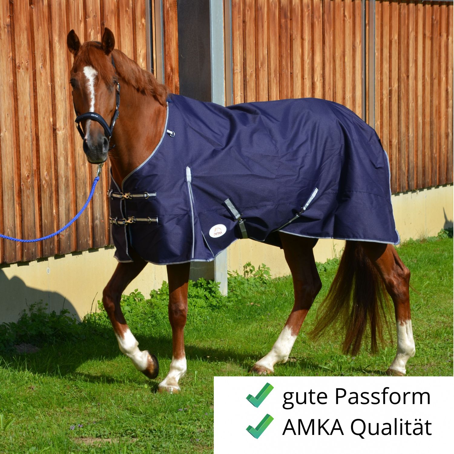 AMKA Outdoordecke Weidedecke BORAS 600D wasserdicht atmungsaktiv mit Kreuzgurte