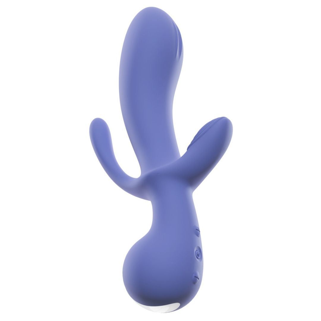 Rabbitvibrator "Vibrator 1" mit Analstimulator | 2 Motoren, je 10 Modi | AWAQ.U