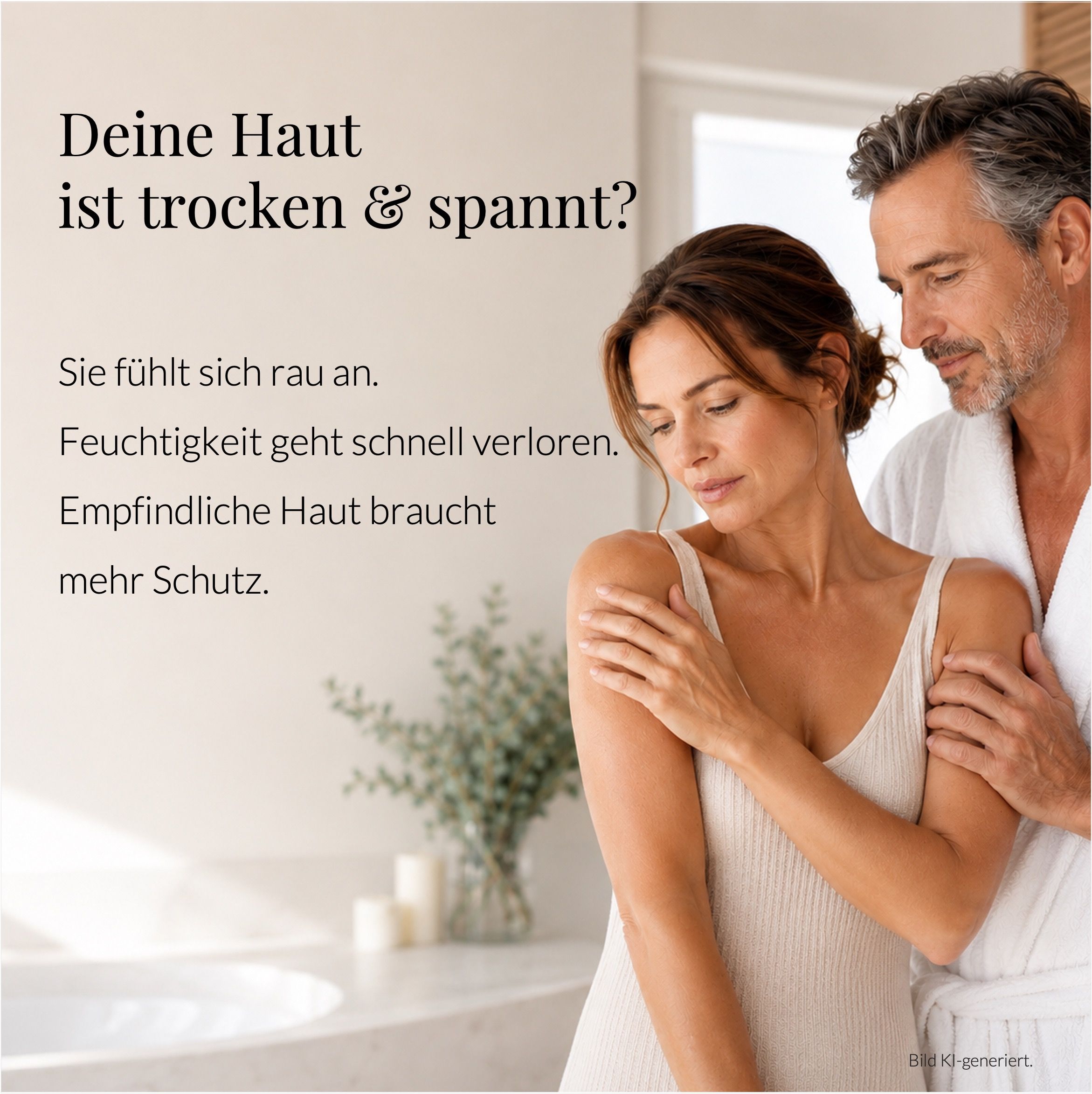 Nahaufnahme einer Frau mit Text und Siegeln.