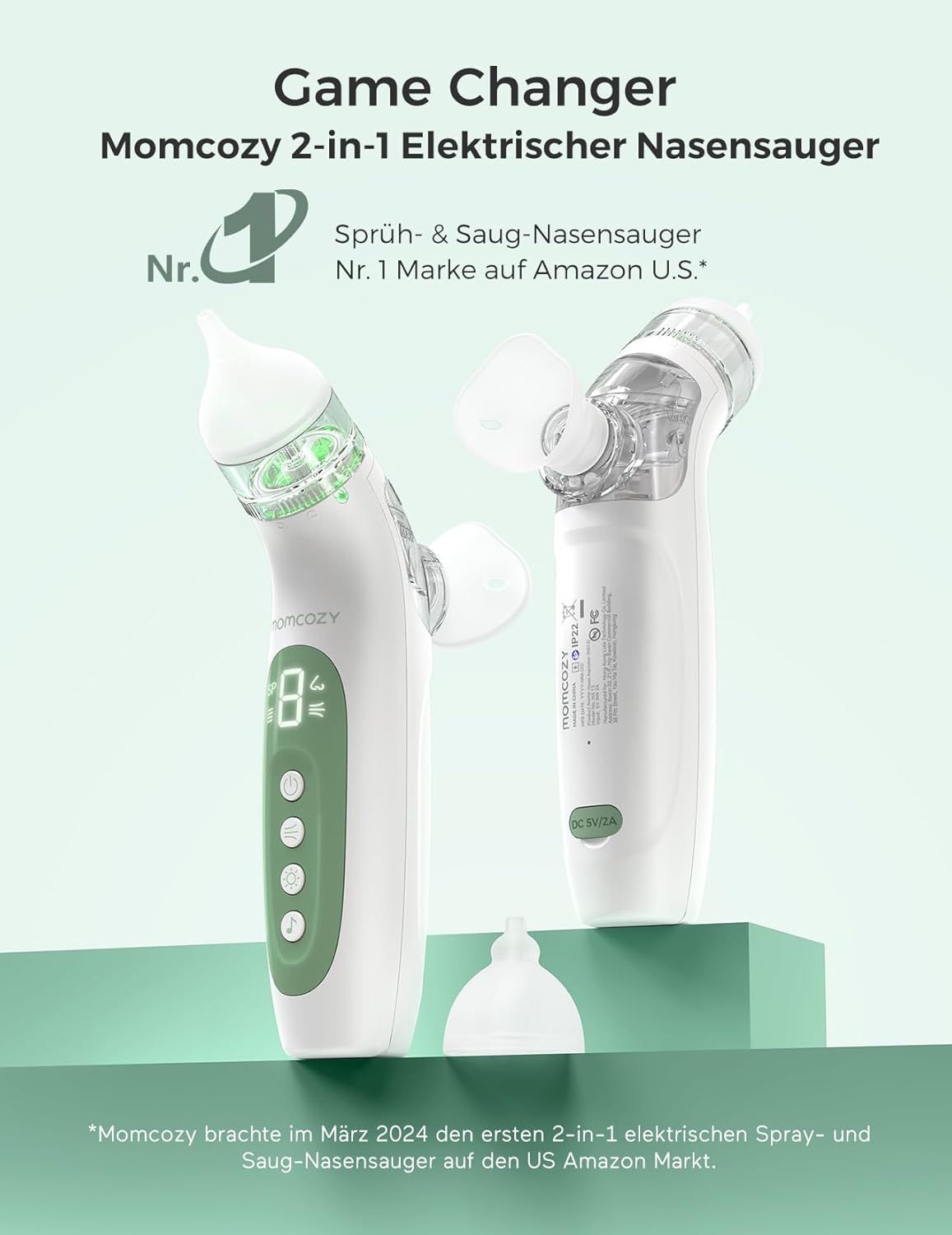 Momcozy  BreezyClear Nasensauger Baby elektrisch
