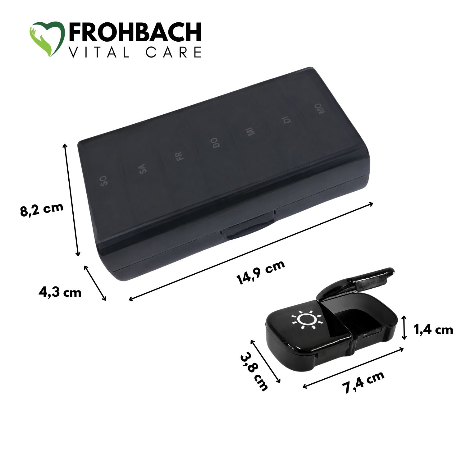 Frohbach 7-Tage-Tablettenbox 2 XL-Fächer