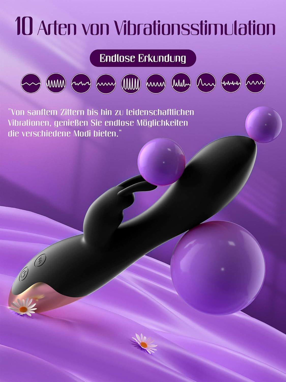 HIVEFUN Diloschwanz G Punkt Vibrator Schwarz