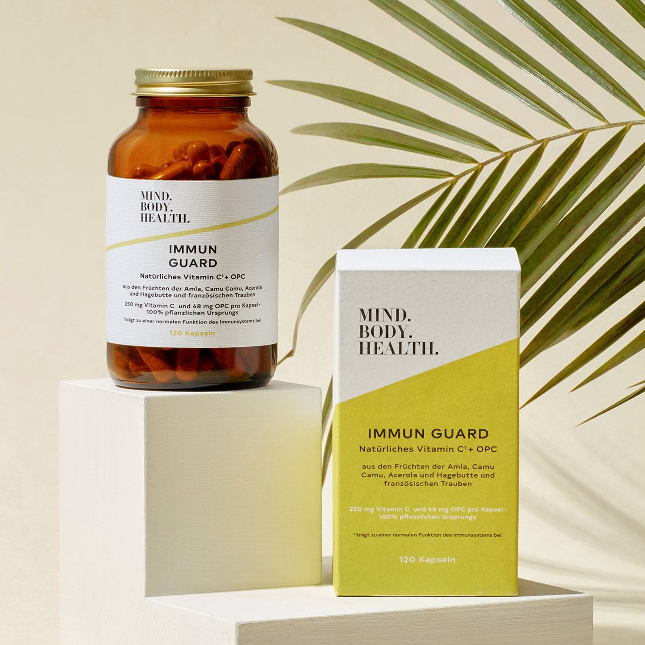 MIND.BODY. HEALTH Immun Guard - Vitamin C aus vier Superfrüchten, vegane Kapseln