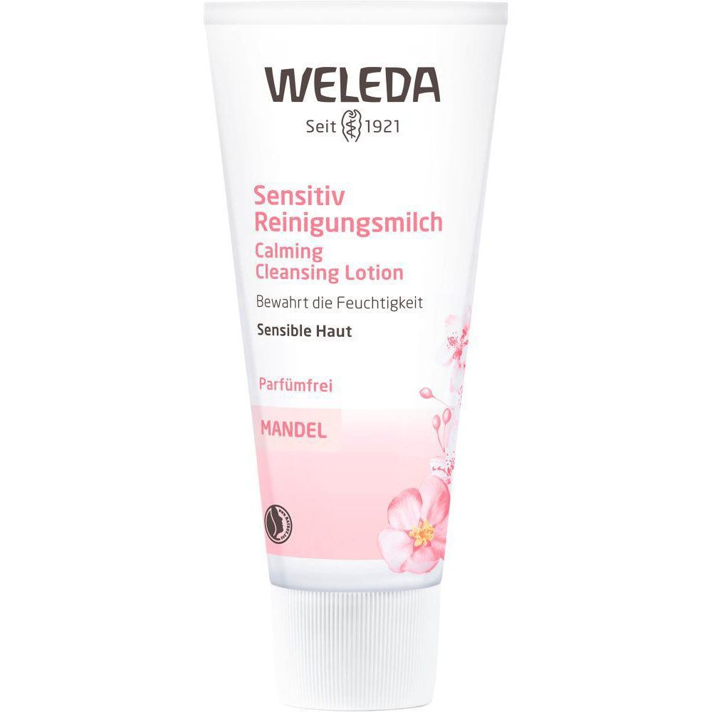 Weleda Sensitiv Reinigungsmilch Mandel - entfernt Make-up schonend & schützt vor dem Austrocknen