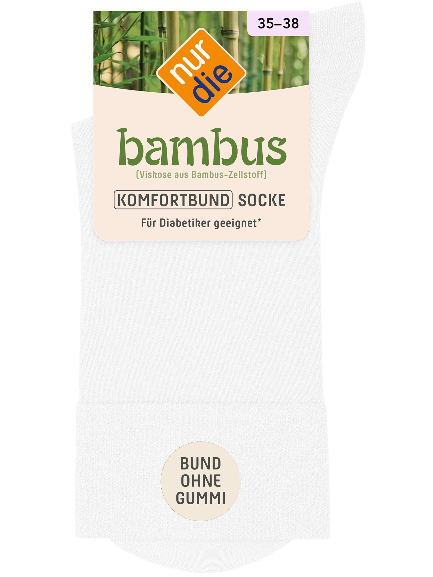 NUR DIE Socke Komfort Bund Bambus* weiß 3942 1 St Shop Apotheke
