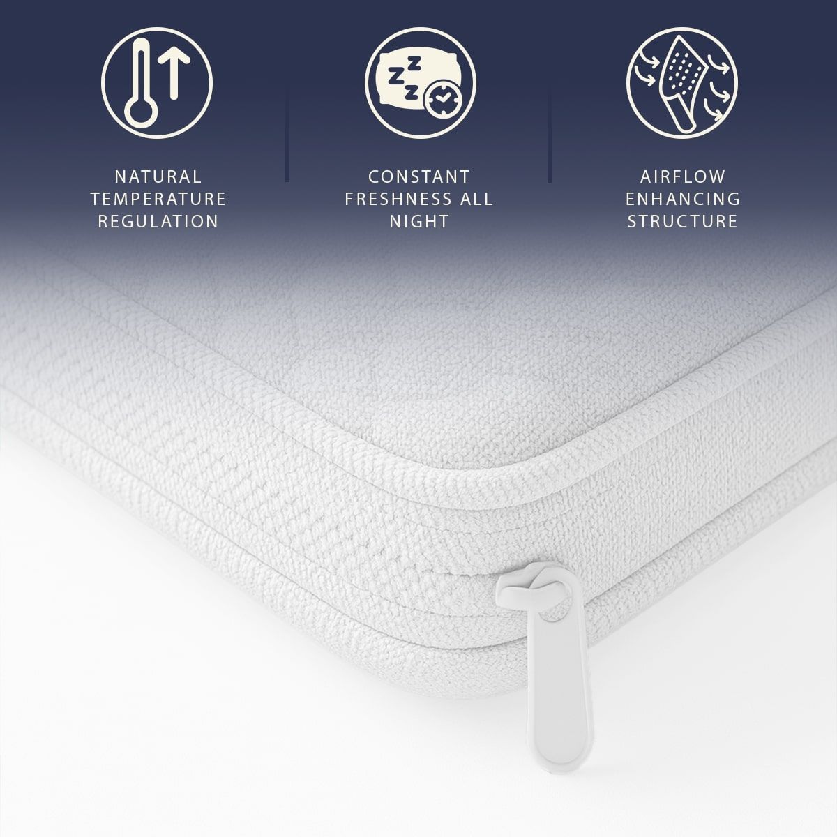 The White Stone Matratzentopper 160x190 aus Memory Foam mit Höhe 5 cm