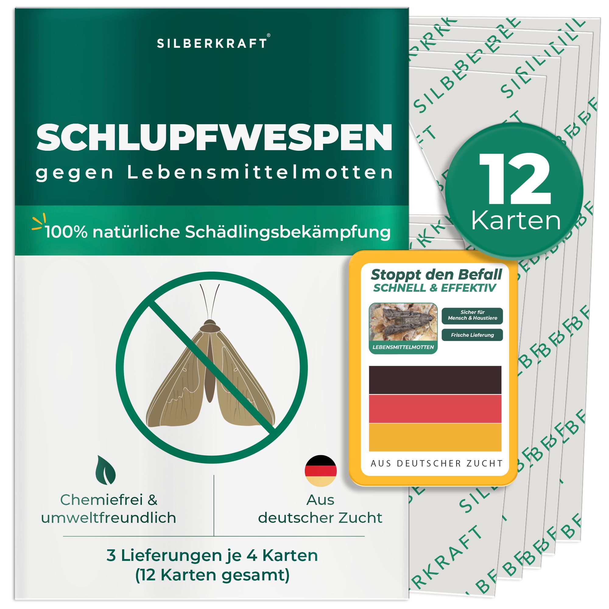 SILBERKRAFT Schlupfwespen gegen Lebensmittelmotten