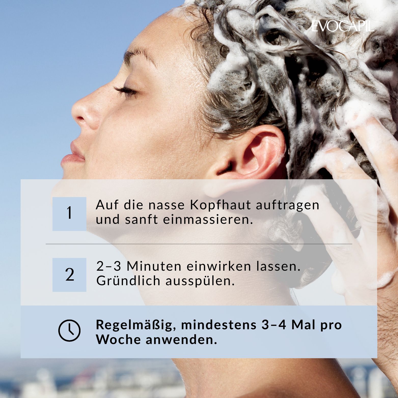 Evocapil Plus: Hochwirksame Inhaltsstoffe wie Biotin, Keratin, Rosmarin, Pfefferminze, Apigenin.