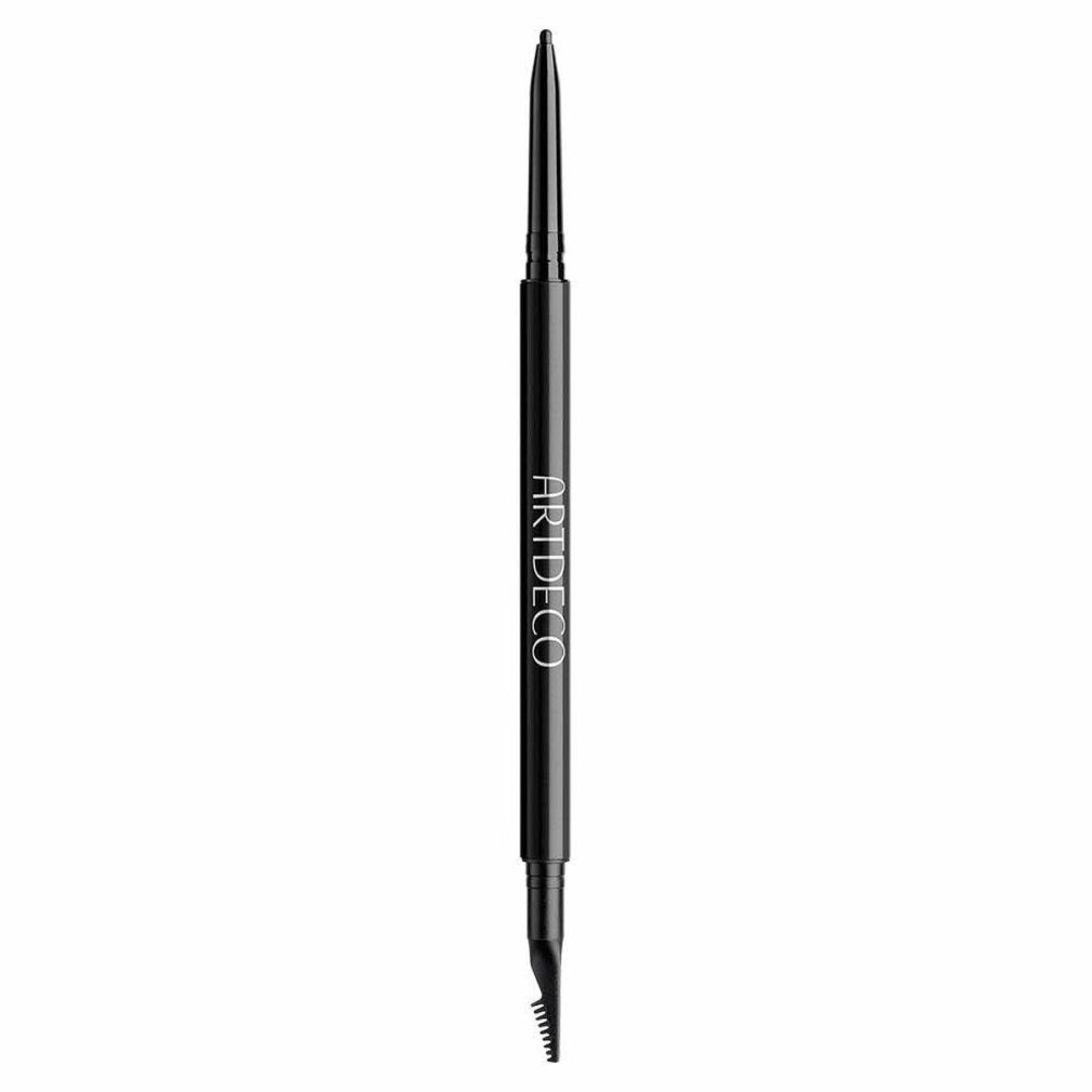 Schwarzer Augenbrauenstift mit Bürste. Auf dem Stift steht ARTDECO.