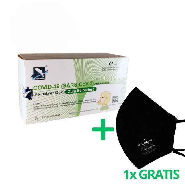 Deepblue Covid-19 - Corona Laien Schnellest + Gratis Nanovio FFP2