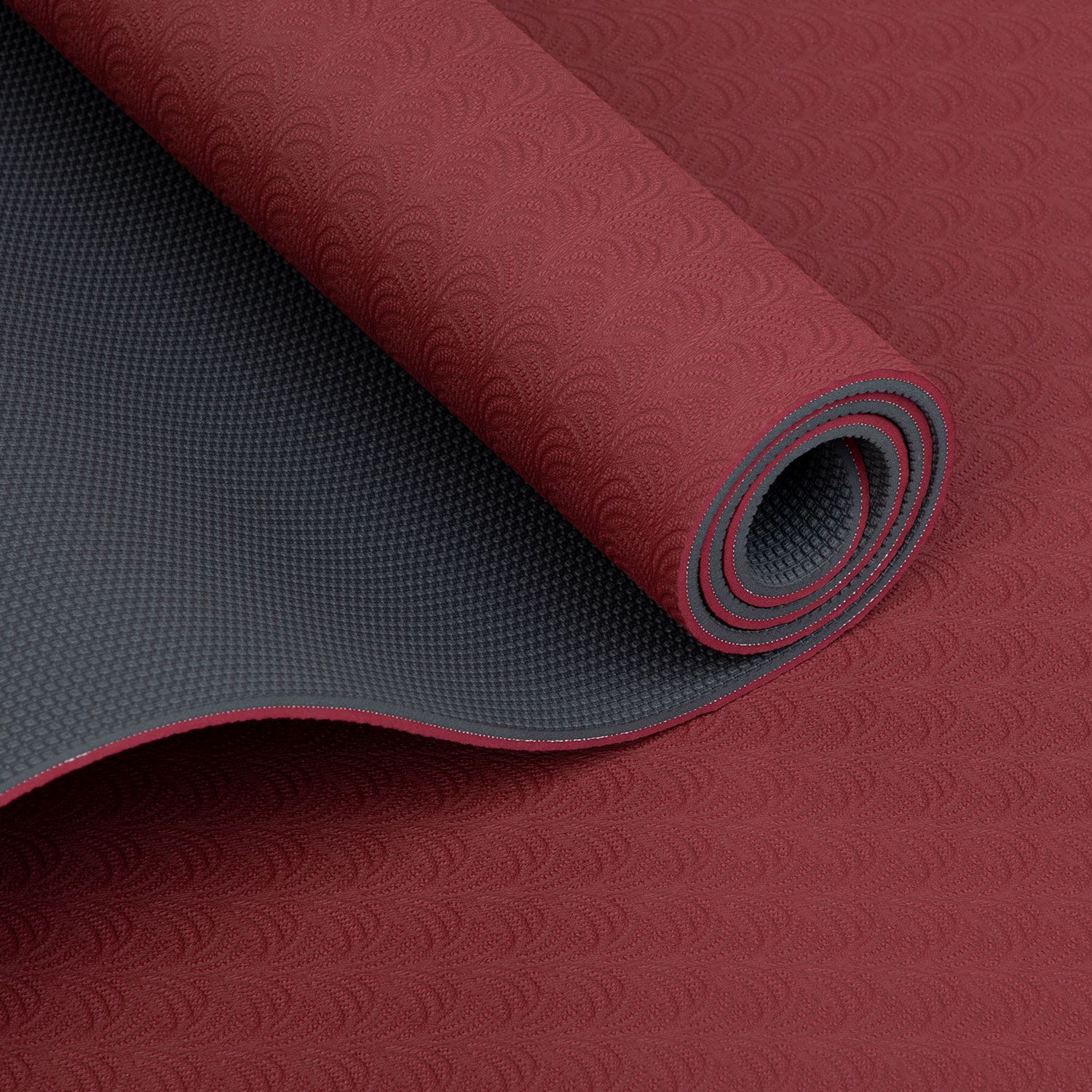 bodhi Yogamatte LOTUS PRO dunkelrot/anthrazit