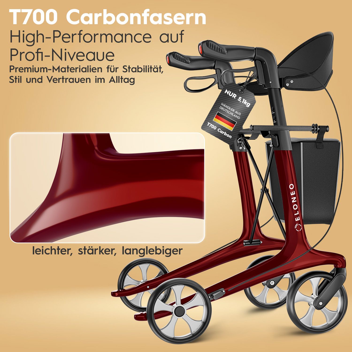 ELONEO Carbon Rollator - M