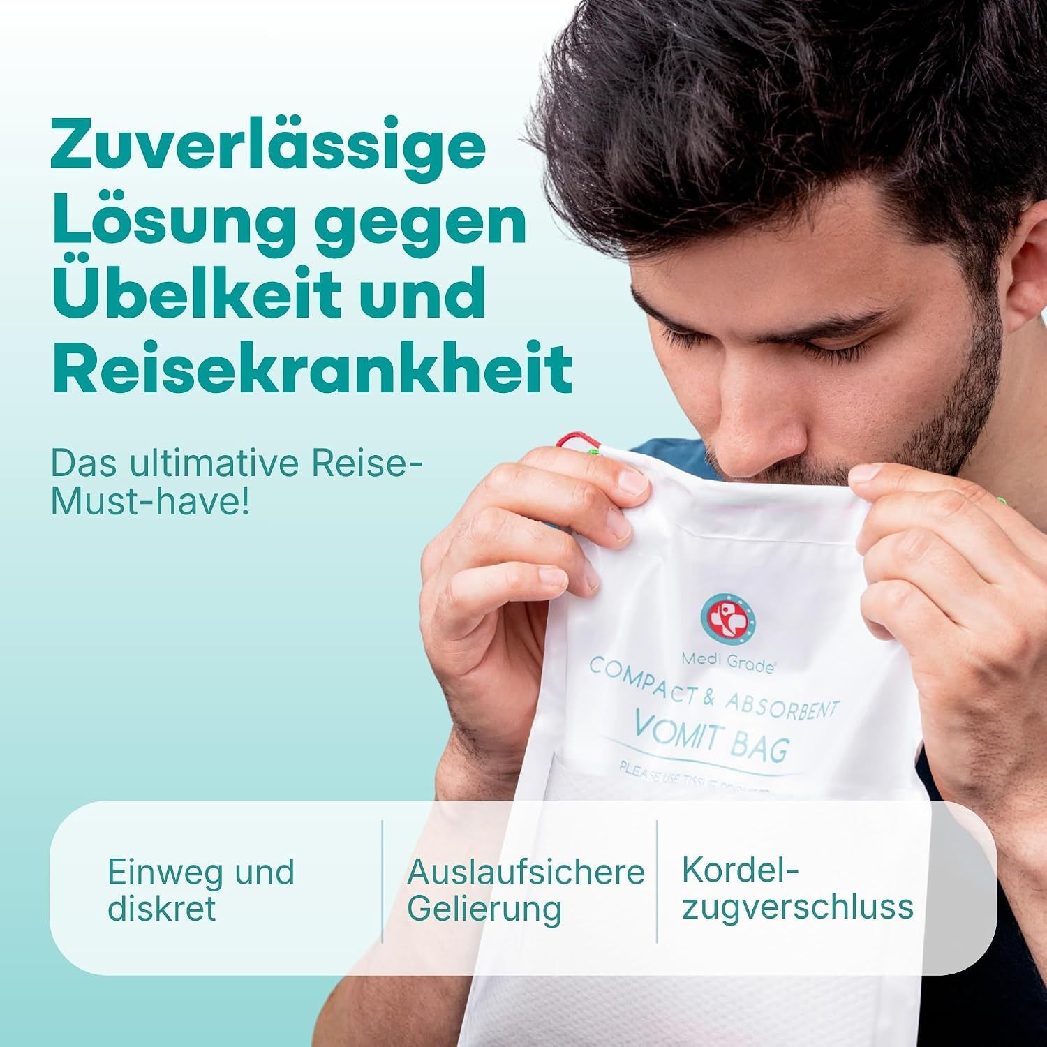 Kapsel mit Pulver und Liste von Inhaltsstoffen wie B-Vitamine, Magnesium, Eisen.