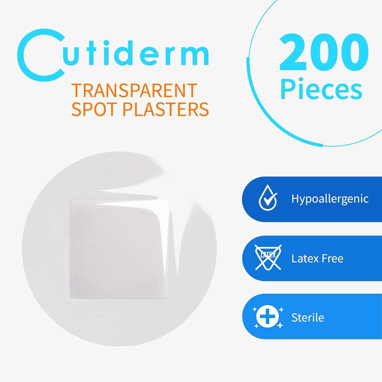 Cutiderm runde Fleckenpflaster transparent 22 x 22