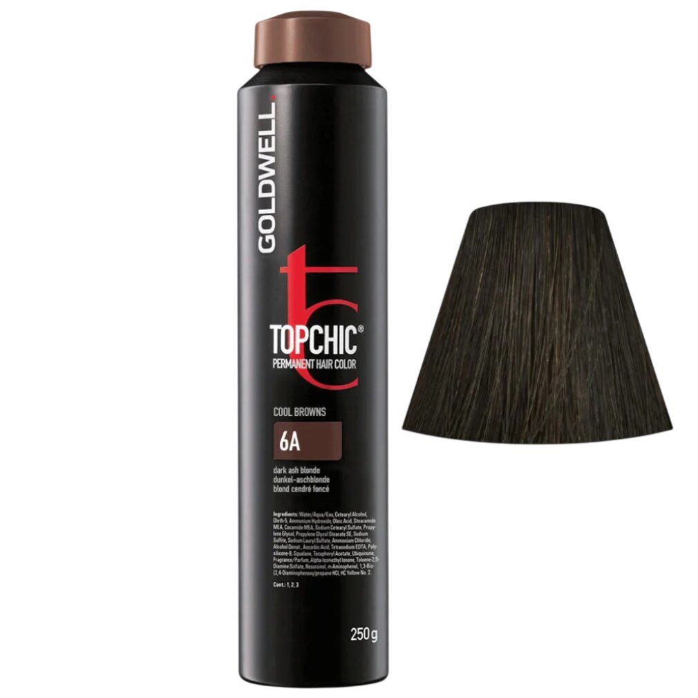 Goldwell, TopChic, permanente Haarfarbe, 6A, dunkles Aschblond