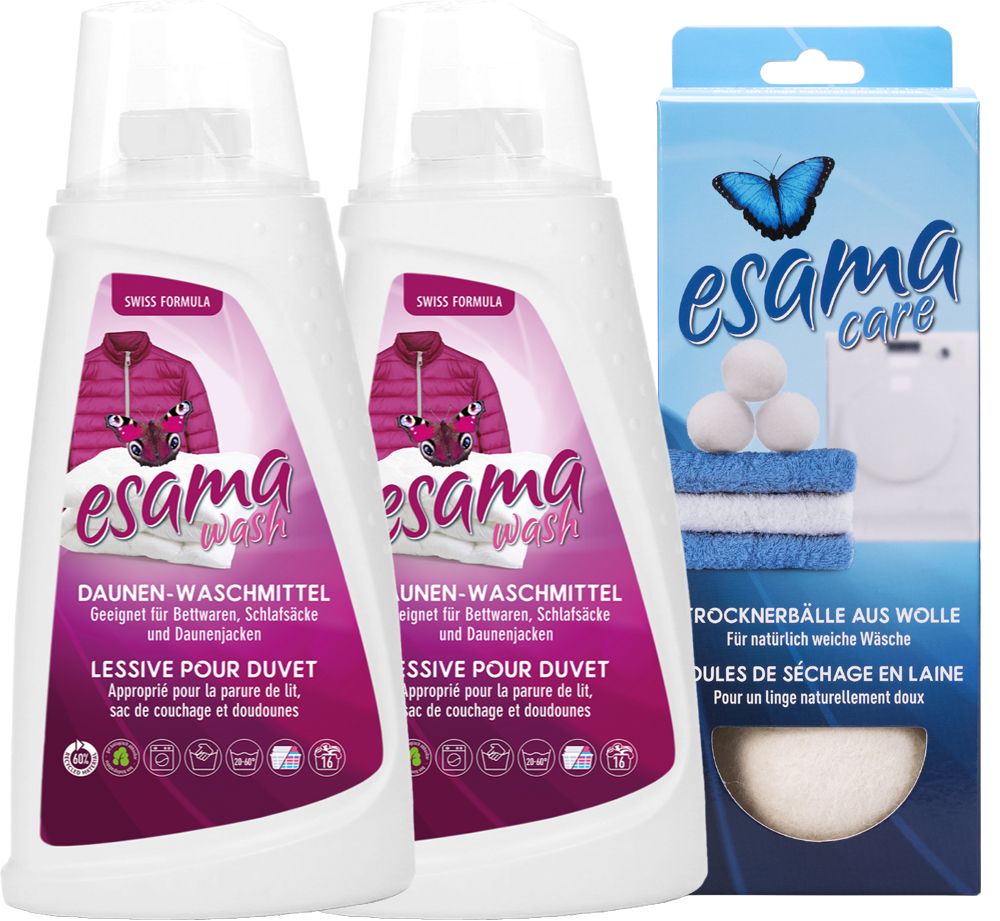 Esama wash Daunenwaschmittel + Trocknerbälle