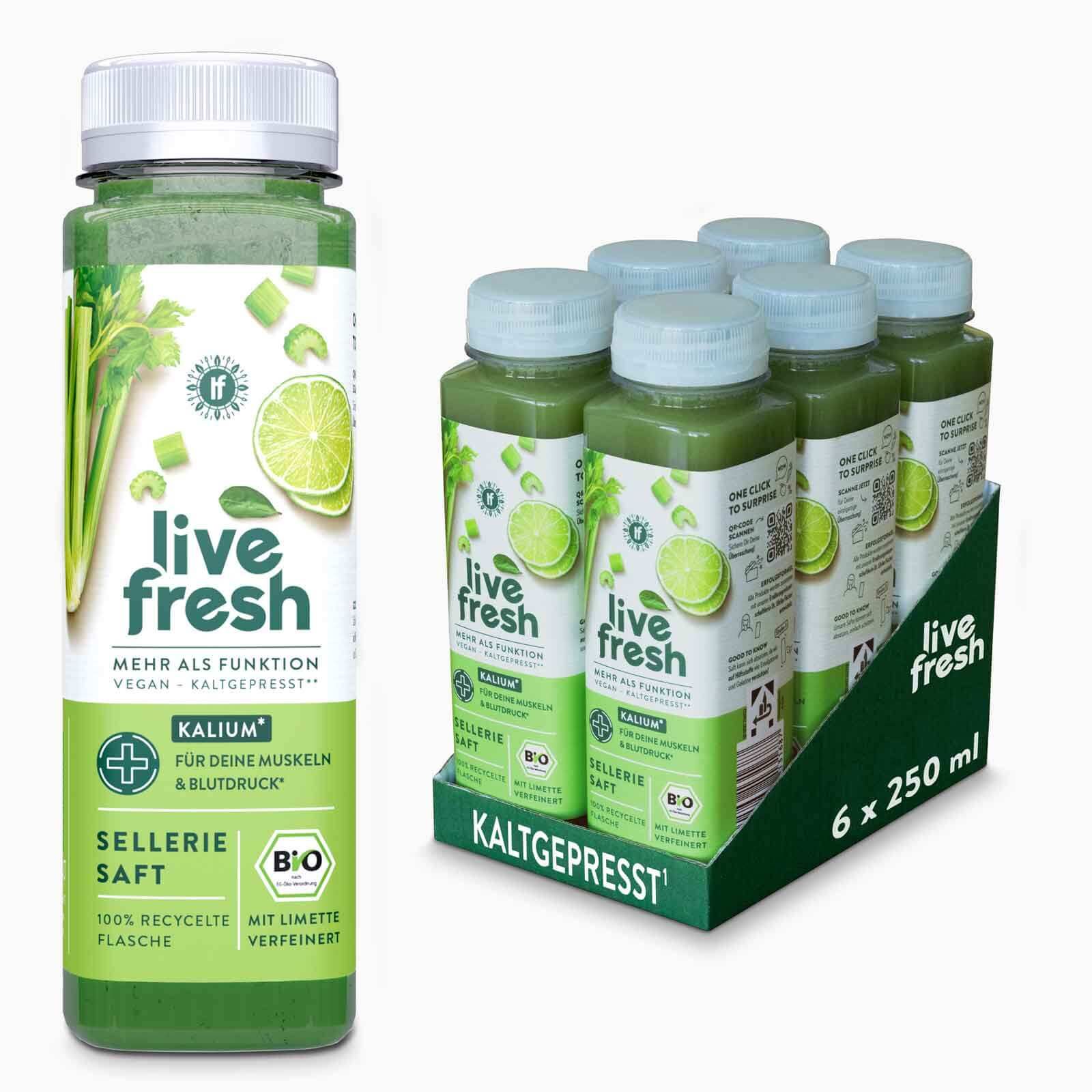 LiveFresh Kaltgepresster BIO Selleriesaft (inkl. 1,50€ Pfand)