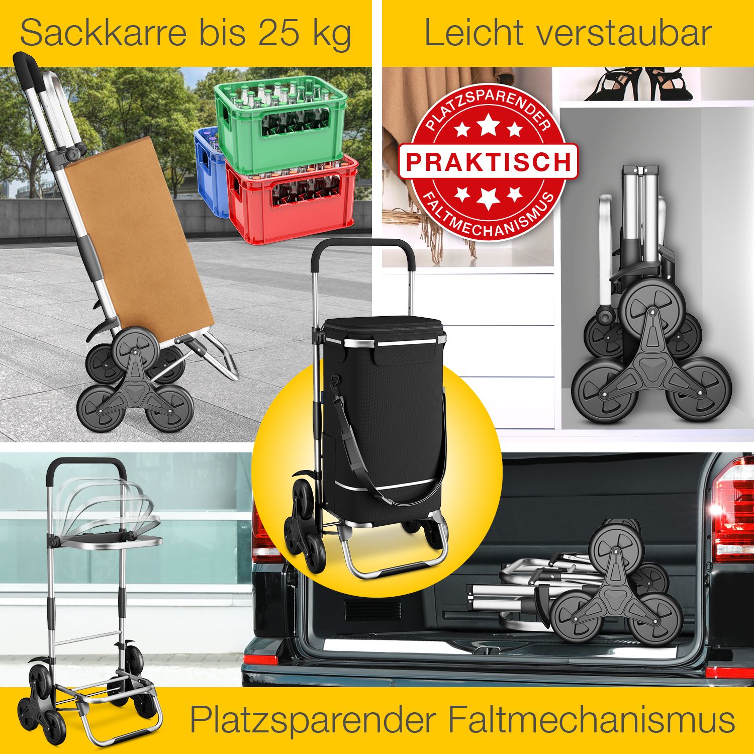 aktivshop Treppensteiger Einkaufstrolley mit Kühlfunktion »Premium«