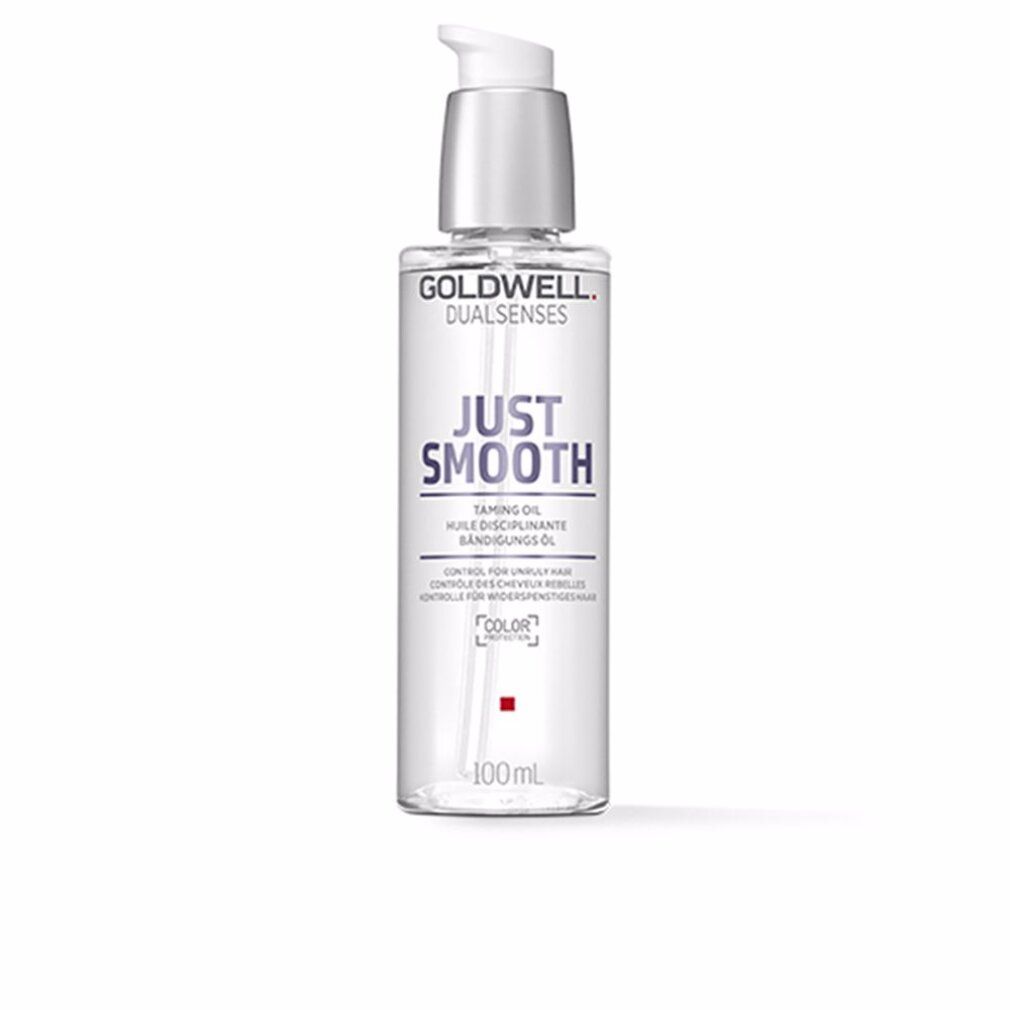 Goldwell Dualsenses Just Smooth Taming Oil in klarer Flasche mit Pumpspender, 100ml.