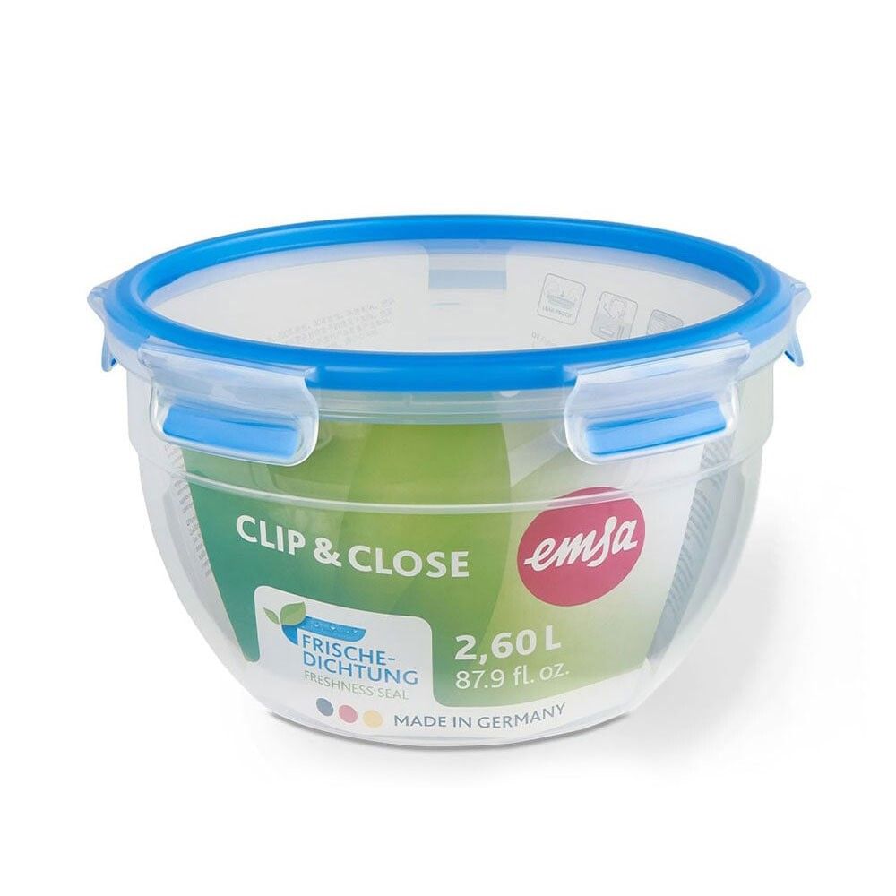 EMSA Clip&Close Frischhaltedose 2.6 L rund Vorratsdosen