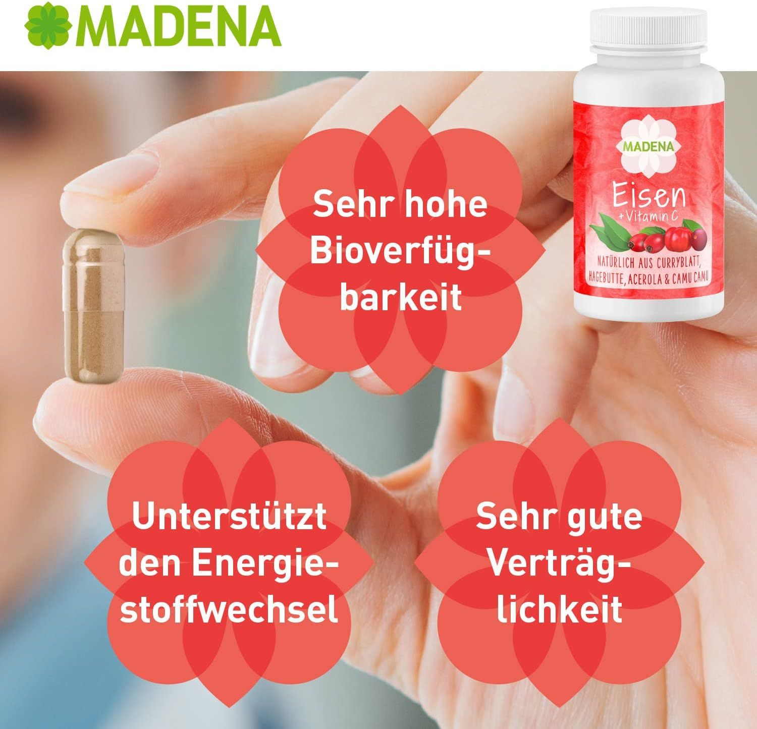 MADENA Eisen mit Vitamin C Kapseln