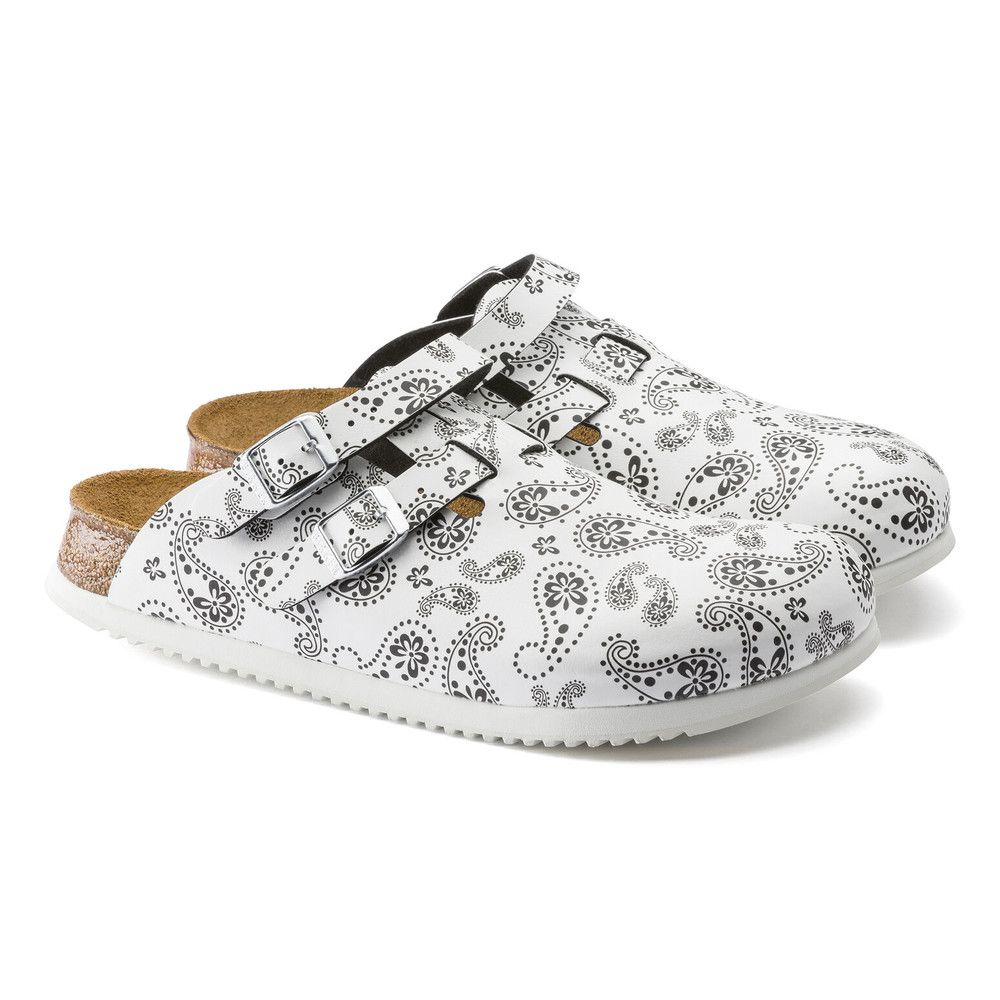 Birkenstock Kay SL Paisley Black/White Schmale Weite Gr. 37