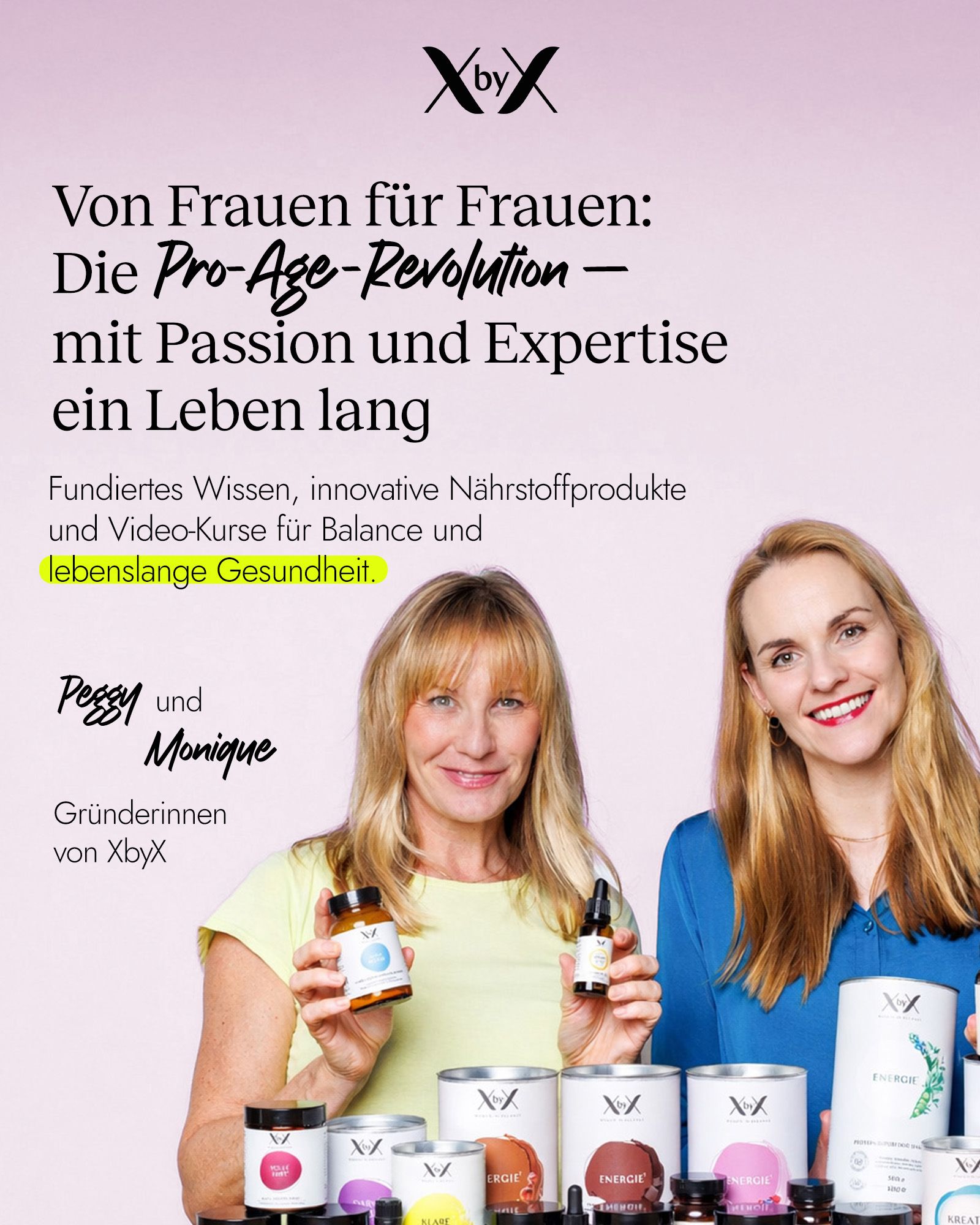 XbyX® Phyto Power – Rotklee Wechseljahre¹ Pulver, Isoflavone, Adaptogene, Vitamine für Frauen ab 50