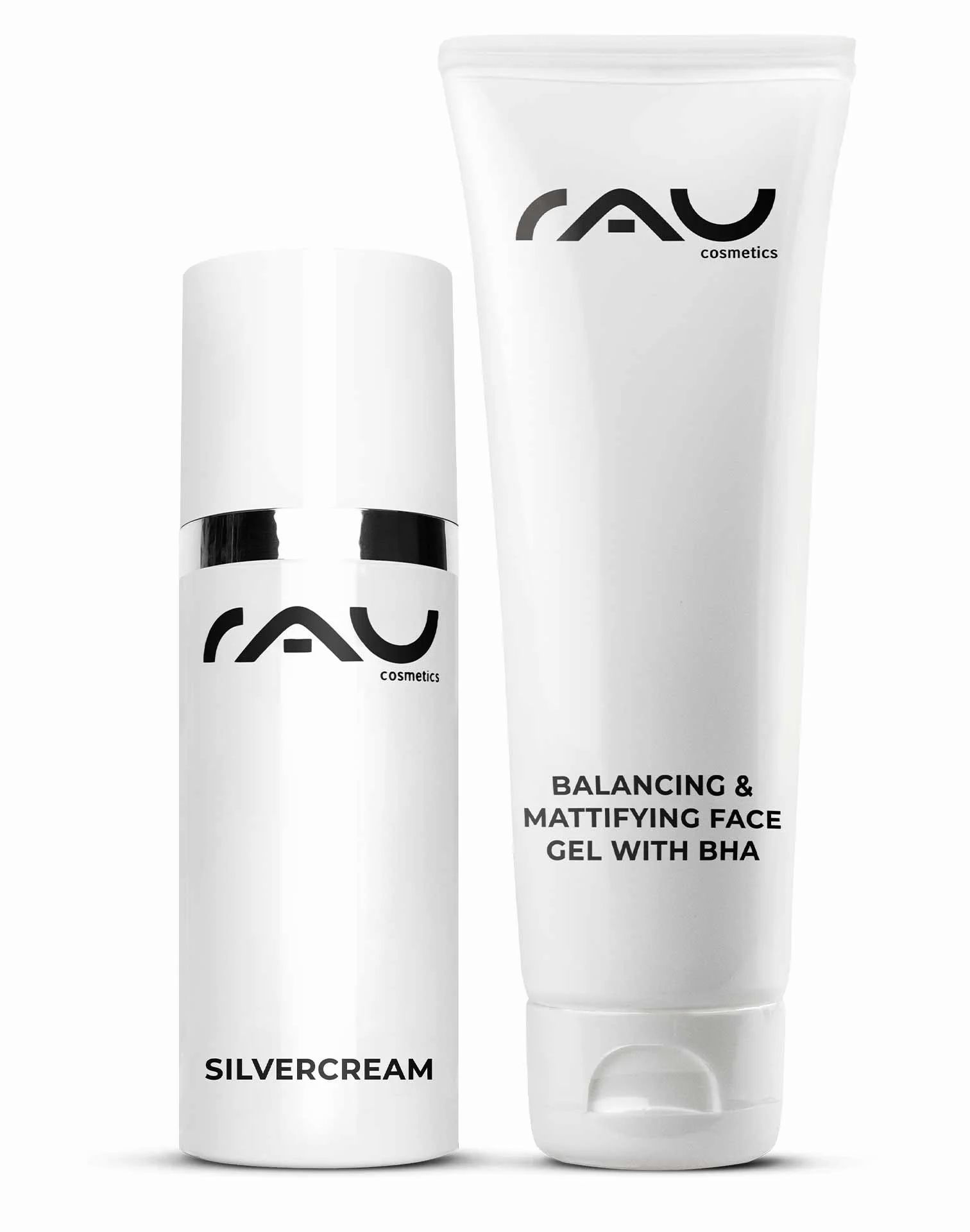 RAU Cosmetics Set für unreine, fettige, ölige Haut - gegen Pickel, Mitesser, Akne - für Tag & Nacht