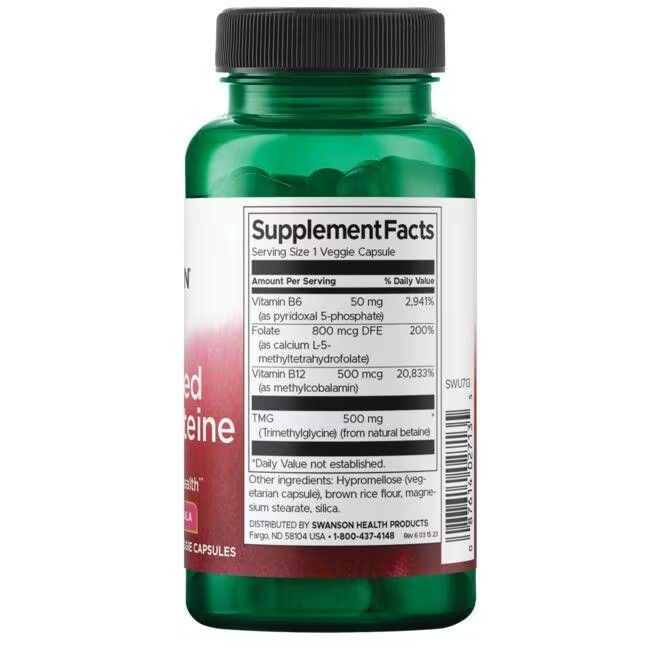 Rückseite der grünen Flasche. Etikett mit Nährwertangaben und Inhaltsstoffen. Enthält Vitamin B6, B12 und Folsäure.