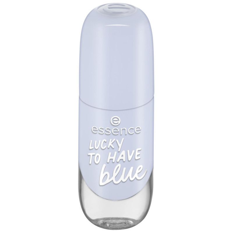 Essence Nagellack in Hellblau, Fläschchen mit Applikator.