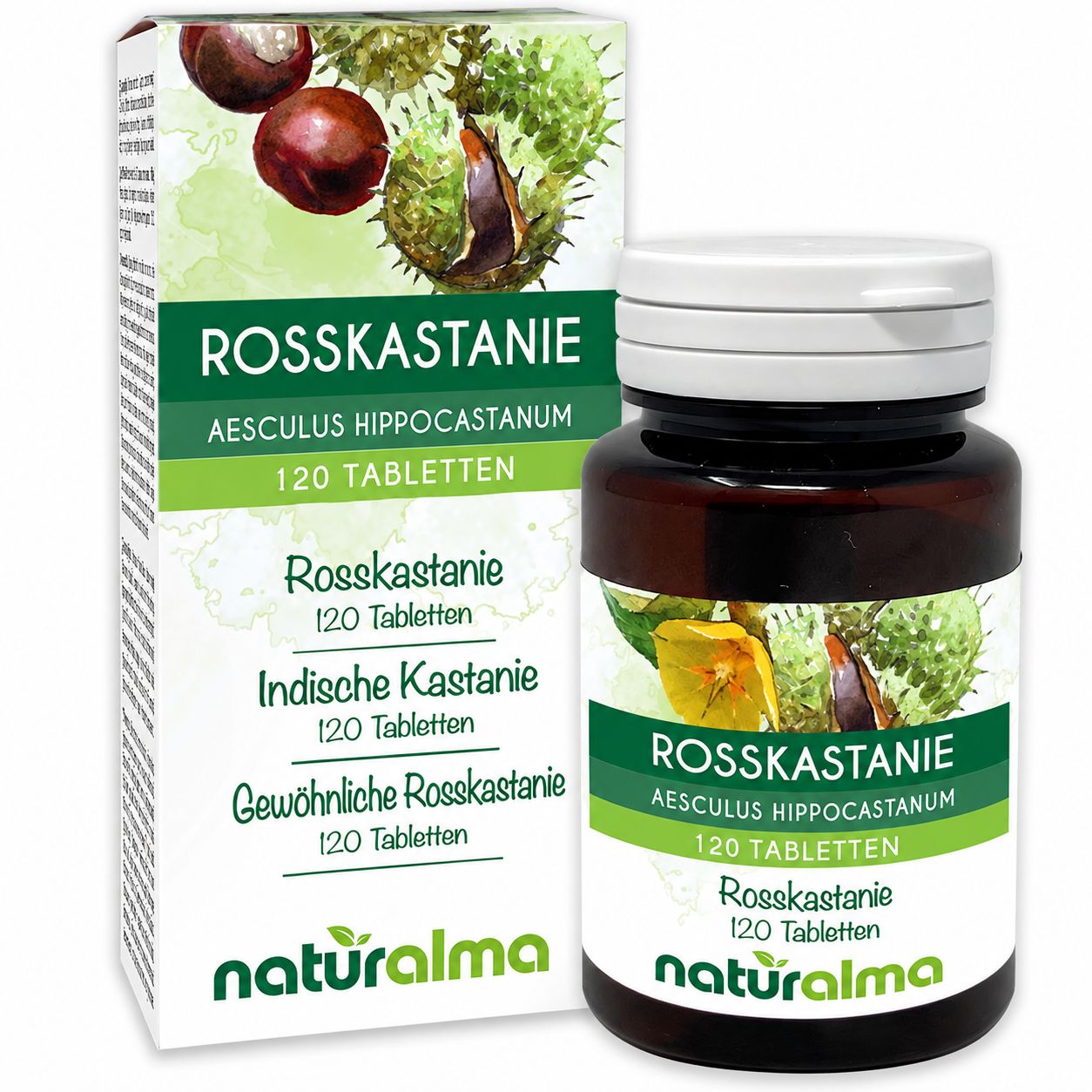 Naturalma Rosskastanie, Aesculus Hippocastanum, 120 Tabletten.