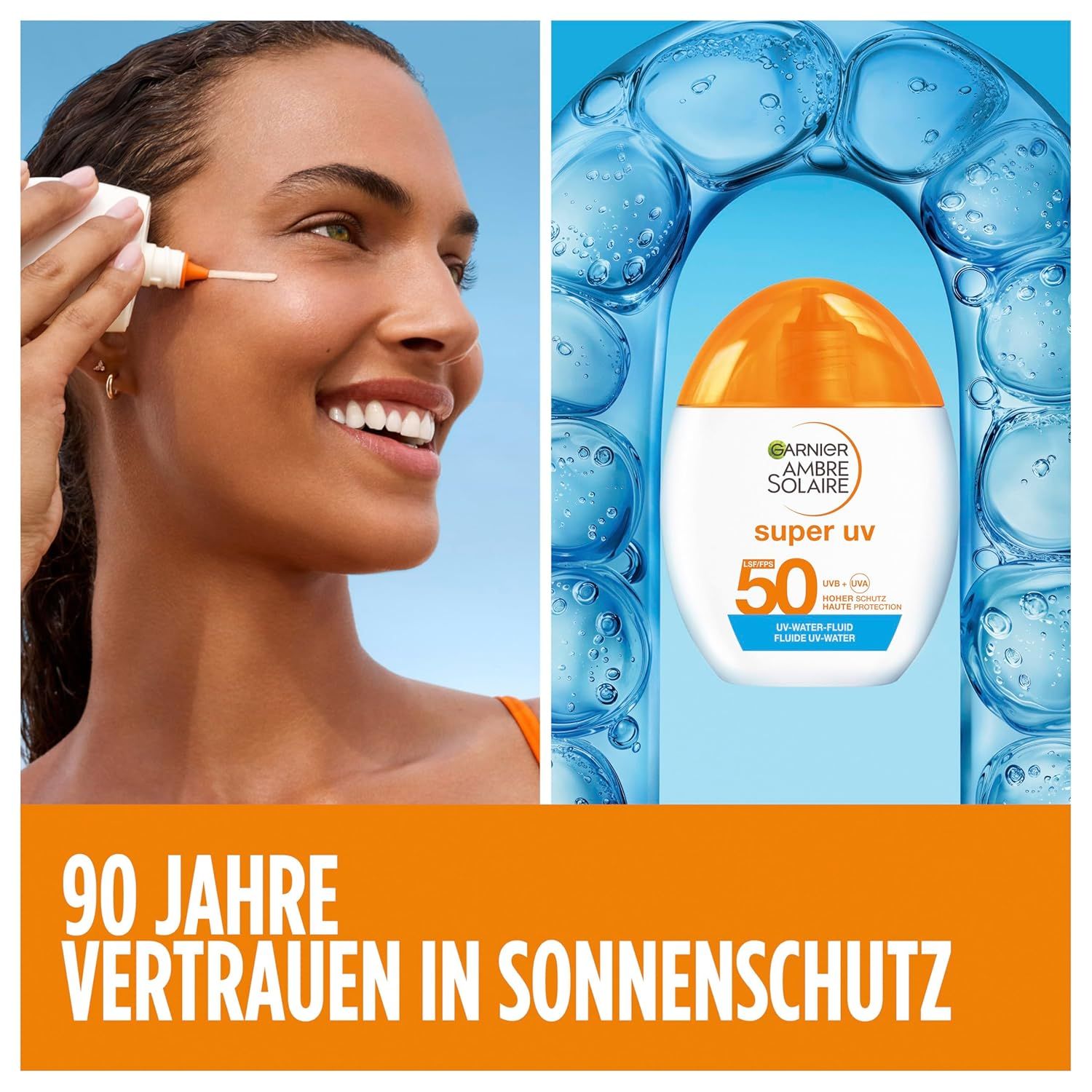 Garnier Ambre Solaire Super UV UV-Water-Fluid LSF 50 Gesicht