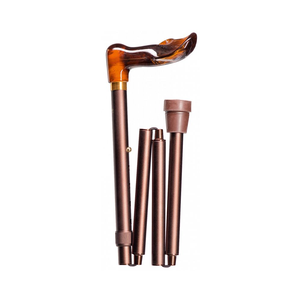 Gastrock Faltbarer Gehstock Deluxe-fischer-faltstock Bernstein Rechts