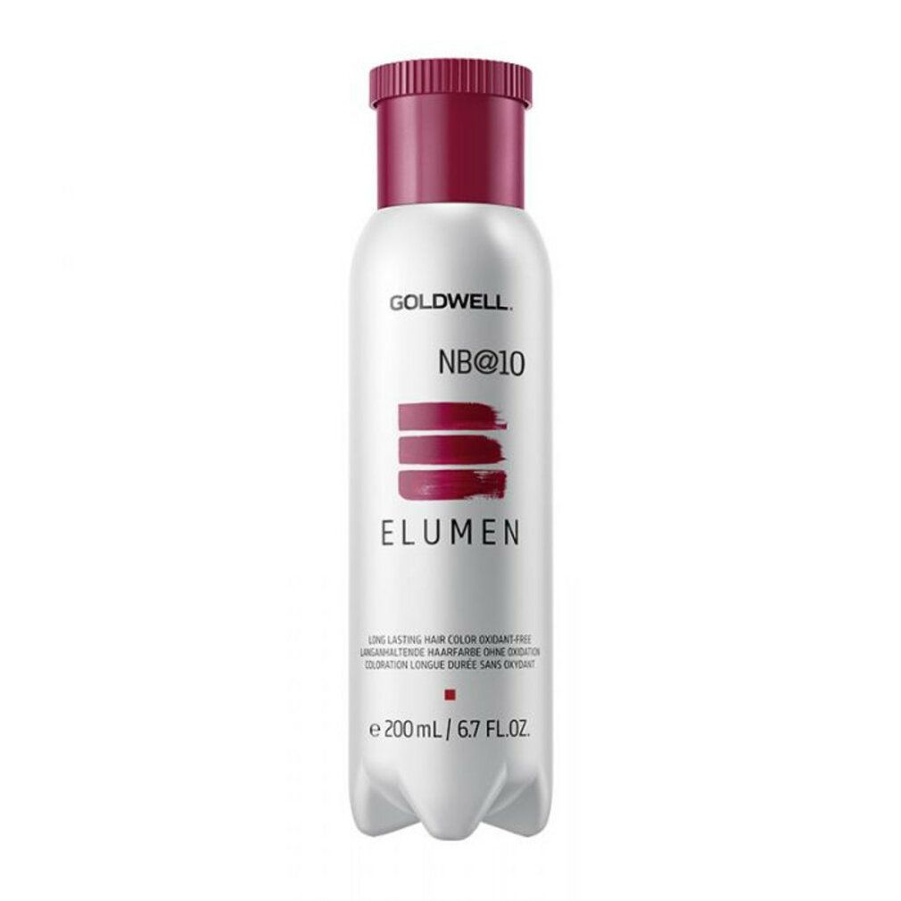 Flasche mit Haarfarbe. Goldwell, NB@10, Elumen. Produktansicht.