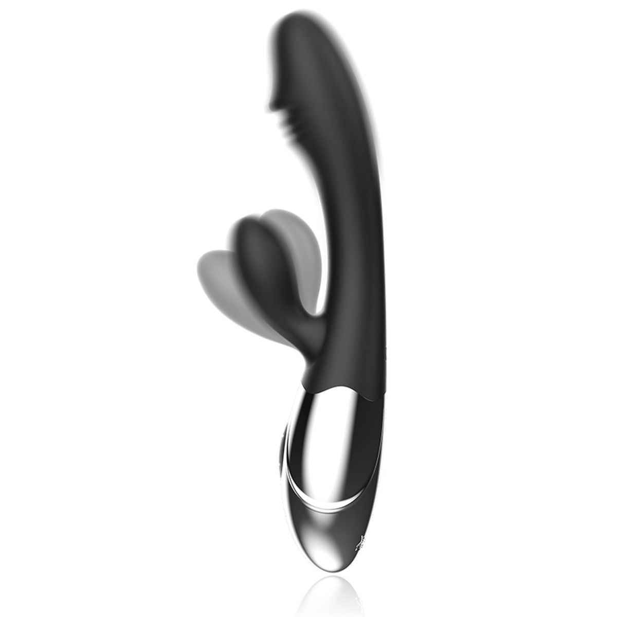 Rabbitvibrator "Kaleb" | Dual-Stimulation, 10 Vibrationsmodi | Black&Silver