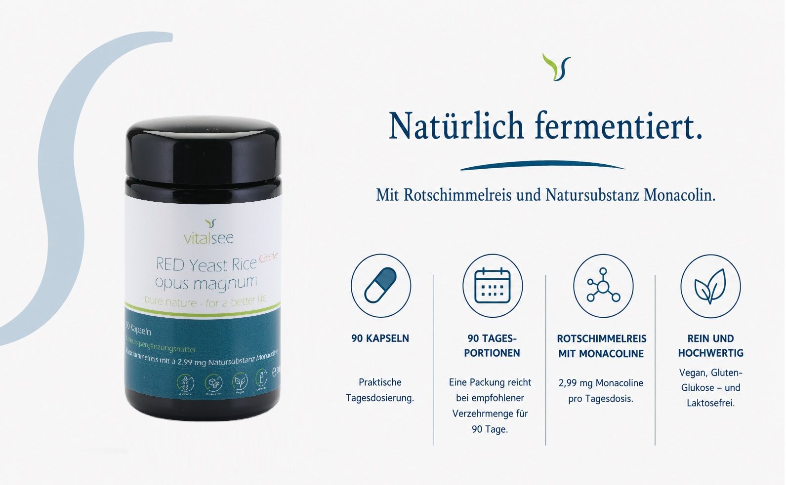 Vitalsee Produktverpackung mit Kapseldose, die in der Box steht.