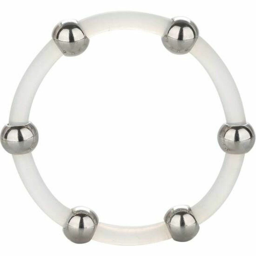 Calex steel beaded silicone ring xl