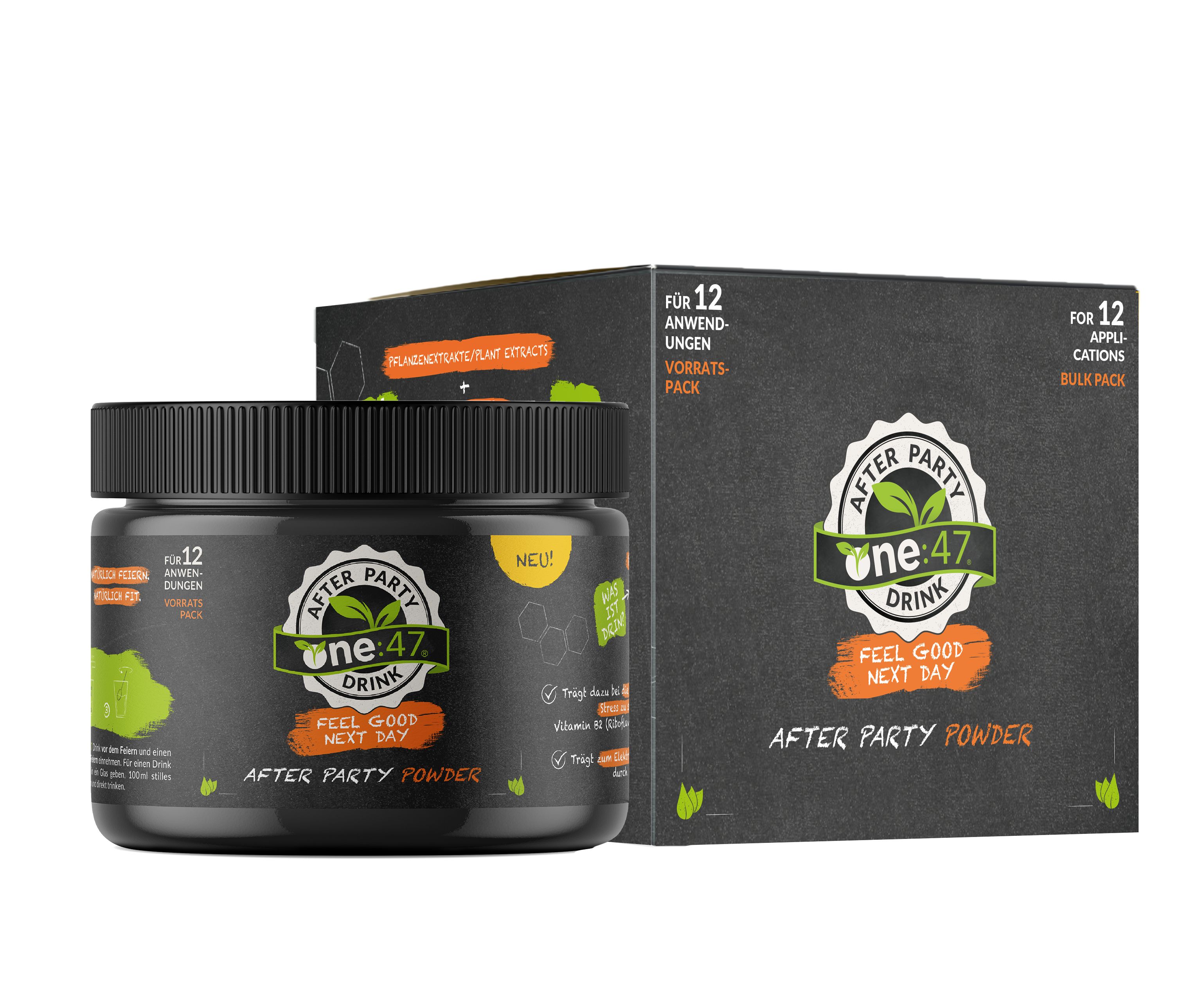 one:47® After Party Pulverdose mit Elektrolyten und Vitaminen 180 g ...